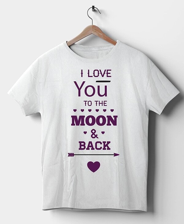 Camiseta I love you to the moon and back