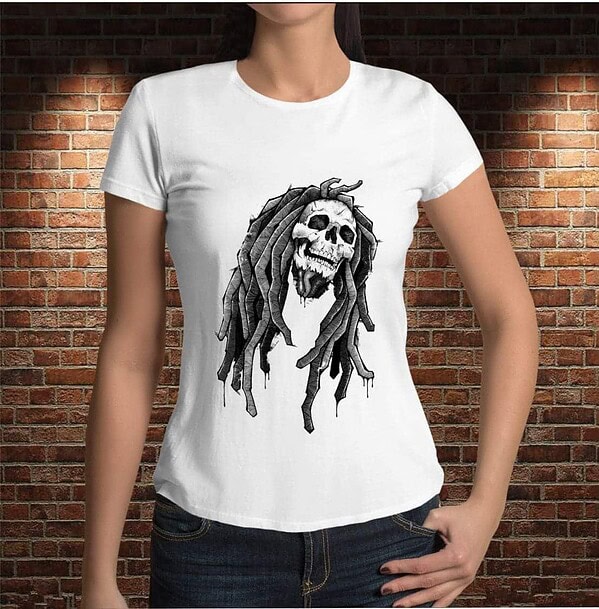 Camiseta Calavera Reggae - Imagen 5