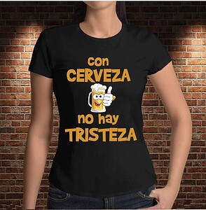 Camiseta con Cerveza no hay Tristeza – Imagen de producto