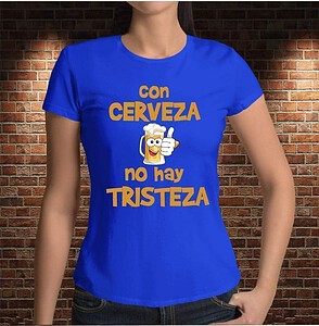 Camiseta con Cerveza no hay Tristeza – Imagen de producto