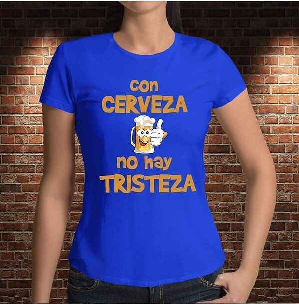 Camiseta con Cerveza no hay Tristeza - Imagen 5