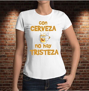 Camiseta con Cerveza no hay Tristeza – Imagen de producto