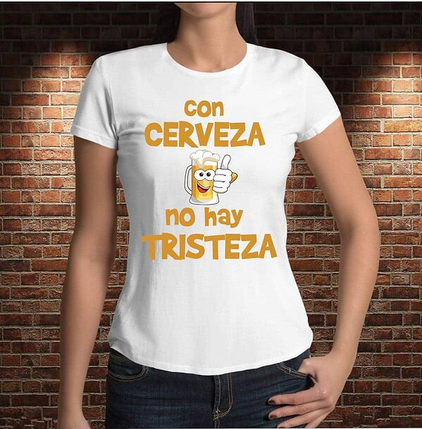 Camiseta con Cerveza no hay Tristeza - Imagen 6
