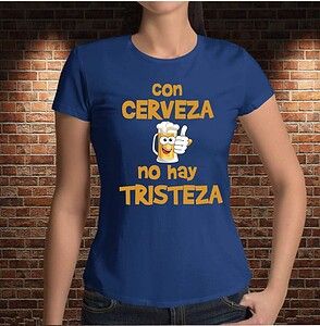 Camiseta con Cerveza no hay Tristeza – Imagen de producto