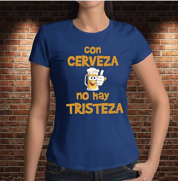 Camiseta con Cerveza no hay Tristeza - Imagen 7
