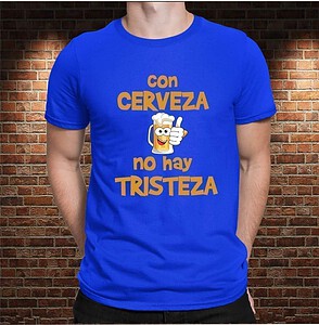 Camiseta con Cerveza no hay Tristeza – Imagen de producto