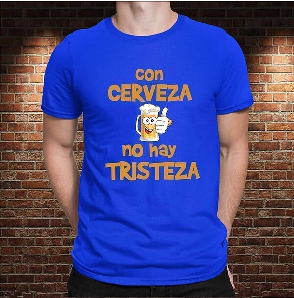 Camiseta con Cerveza no hay Tristeza - Imagen 3