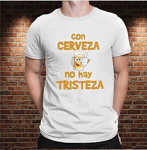 Camiseta con Cerveza no hay Tristeza – Imagen de producto