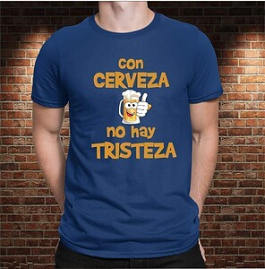 Camiseta con Cerveza no hay Tristeza – Imagen de producto