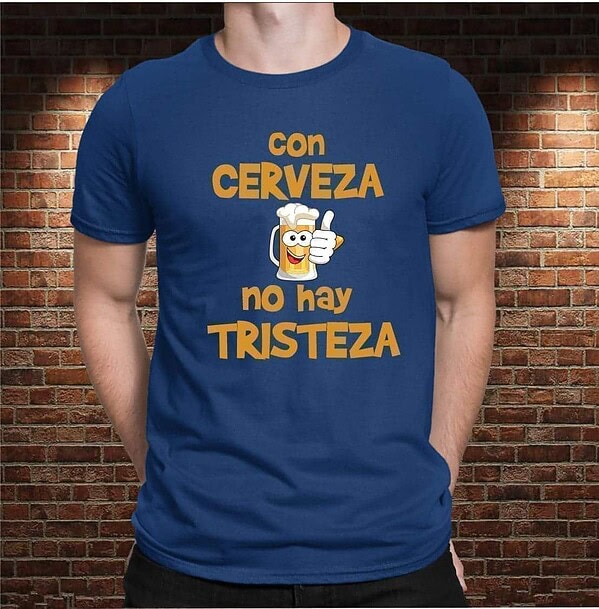 Camiseta con Cerveza no hay Tristeza - Imagen 8