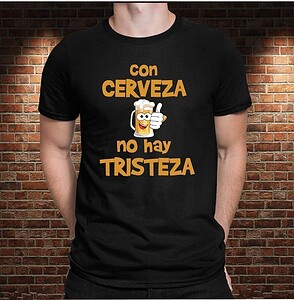 Camiseta con Cerveza no hay Tristeza – Imagen de producto