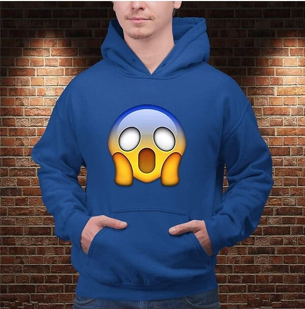 Sudadera Emoji En Pánico