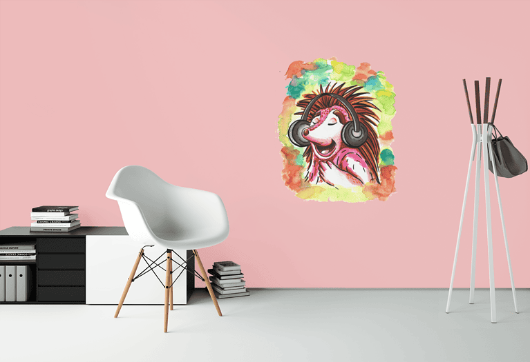 Vinilo Erizo Rosa by Soraya – Imagen de producto