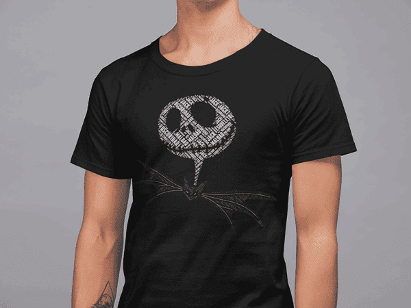 Camiseta Letters Christmas Face