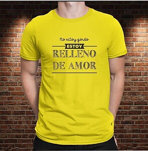 Camiseta No estoy Gordo, Estoy Relleno de Amor – Imagen de producto