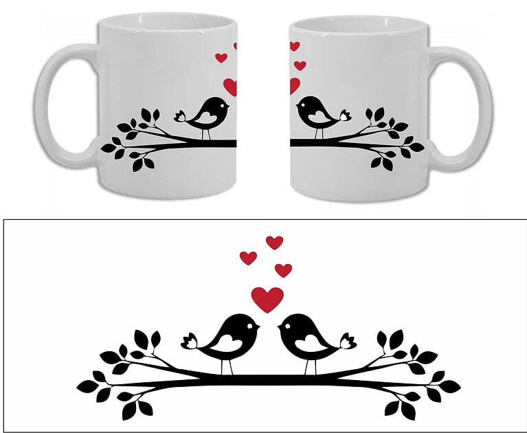 Taza Pájaros Enamorados – Imagen de producto