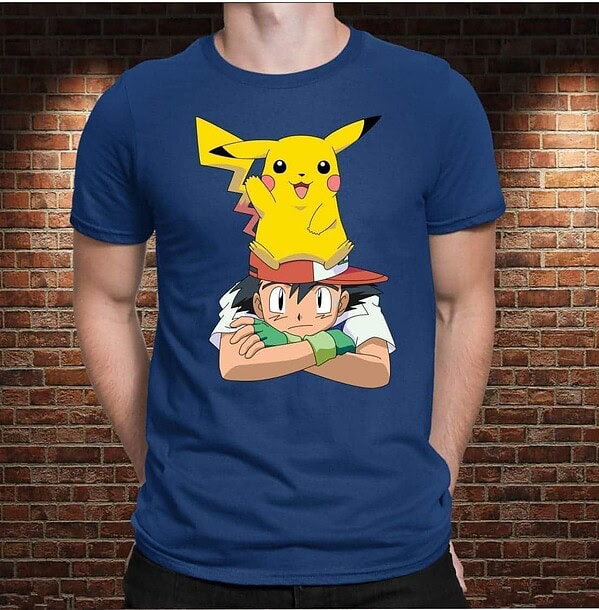 Camiseta Ash y Pika. 2