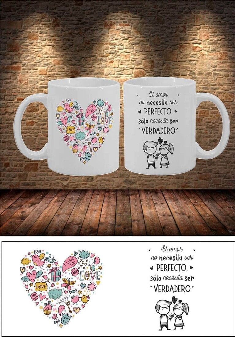 Taza El amor no necesita ser perfecto – Imagen de producto