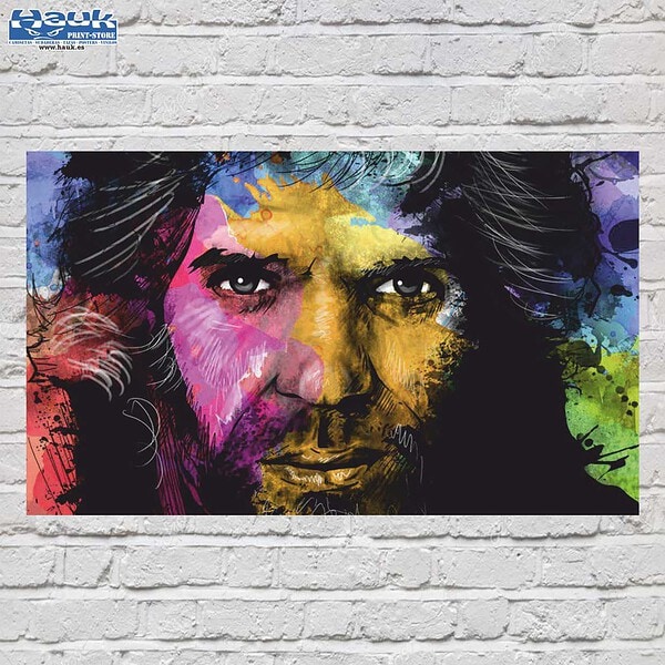 Póster Cantante flamenco colores