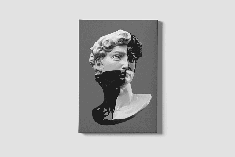 Lienzo Escultura Hipster 2 – Imagen de producto