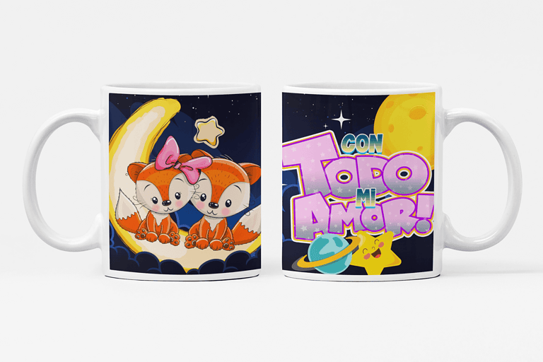 Taza Todo mi Amor Zorros – Imagen de producto