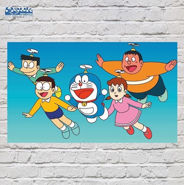 Póster Personajes dibujos japoneses