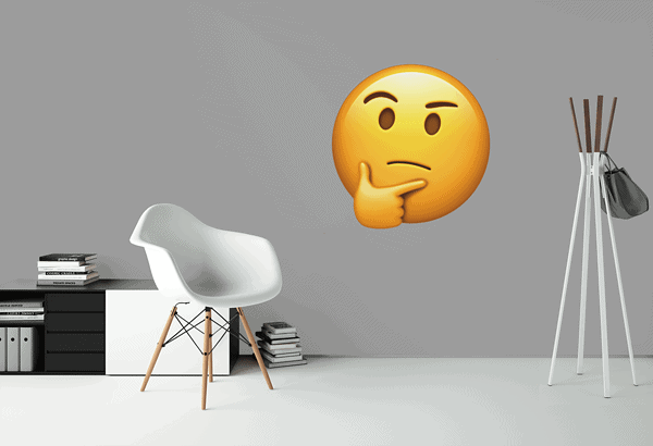 Vinilo Emoji Pensativo
