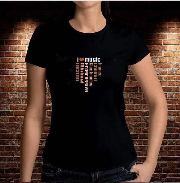 Camiseta I Love Electronic Music - Imagen 2