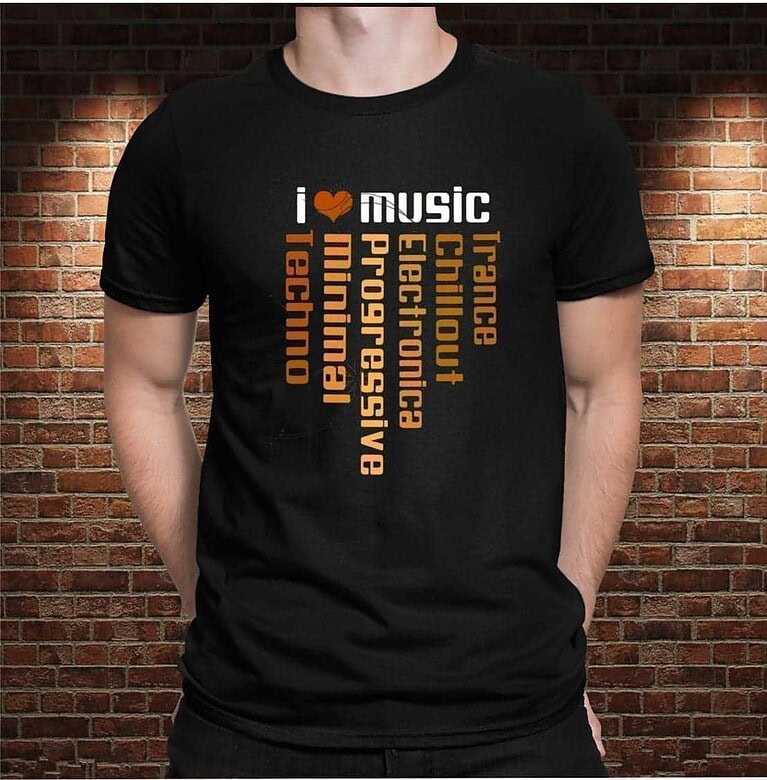Camiseta I Love Electronic Music – Imagen de producto
