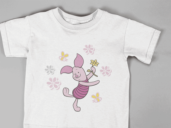 Camiseta Cerdito Flores - Imagen 4
