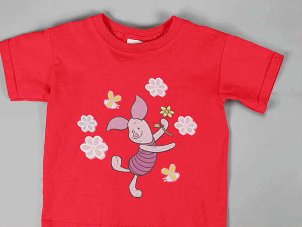 Camiseta Cerdito Flores - Imagen 5