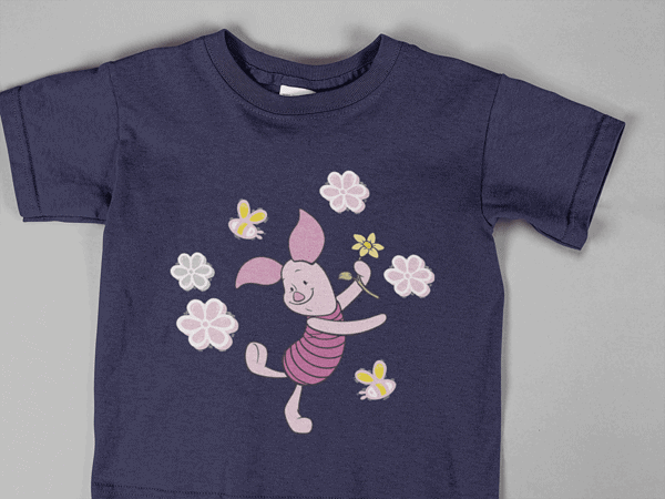Camiseta Cerdito Flores - Imagen 2