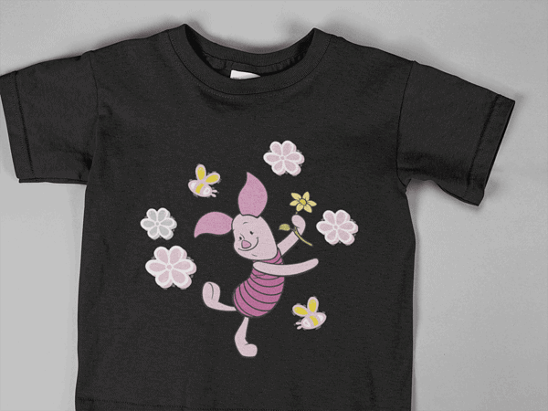 Camiseta Cerdito Flores - Imagen 3