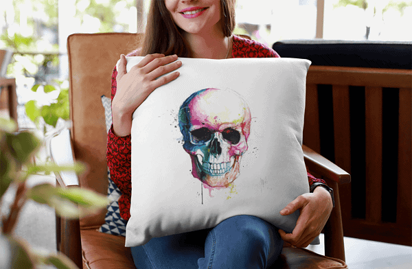 Cojín Calavera Colores