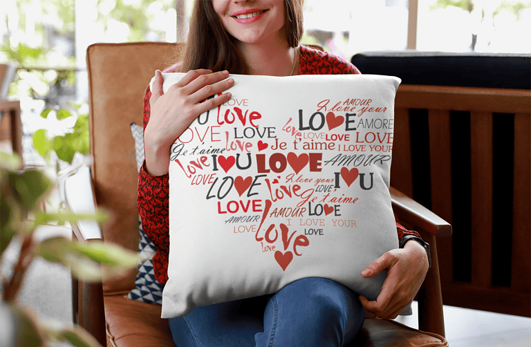 Cojín Corazón Idiomas 2.0 – Imagen de producto