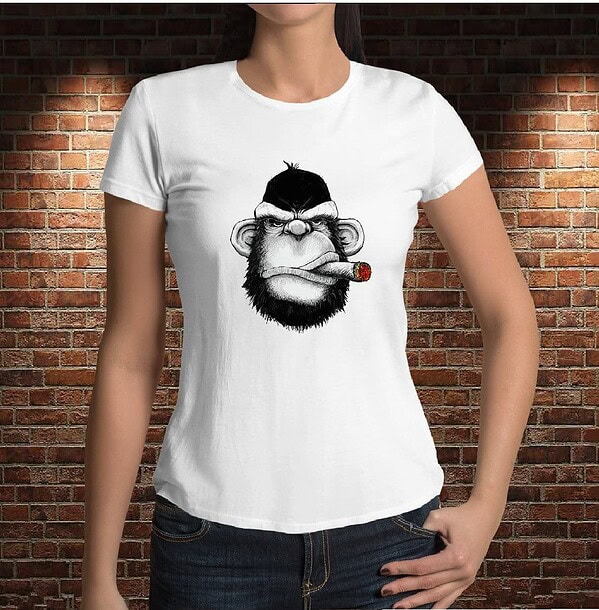 Camiseta Monkey Smoking - Imagen 3