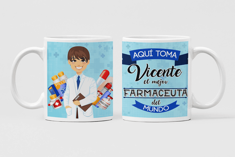 Taza Personalizada Mejor Famaceútico – Imagen de producto
