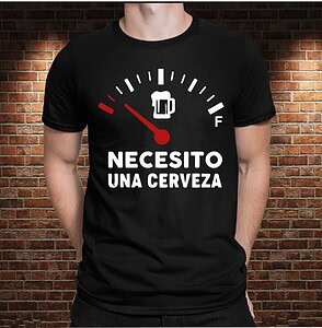 Camiseta Necesito una Cerveza – Imagen de producto