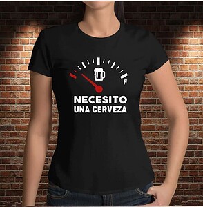 Camiseta Necesito una Cerveza – Imagen de producto