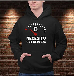 Sudadera Necesito una Cerveza – Imagen de producto