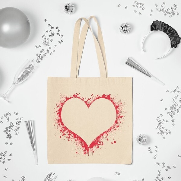 Bolsa Corazón Pintura