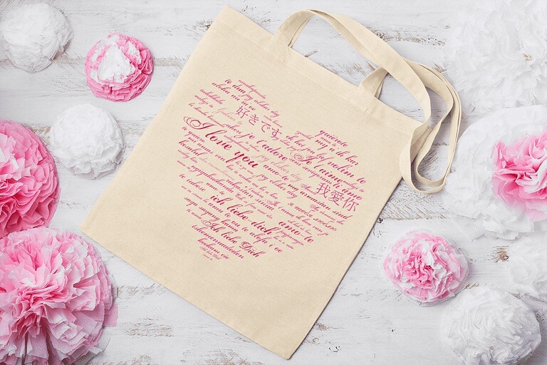 Bolsa Corazón Idiomas – Imagen de producto