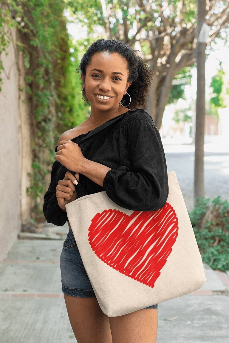 Bolsa Corazón pintado – Imagen de producto