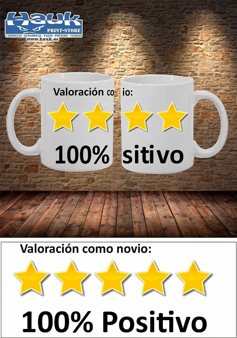 Taza novia 100% positiva – Imagen de producto